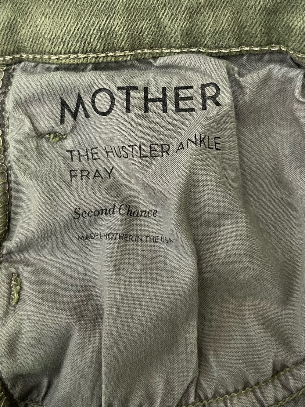 MOTHER The Hustler Ankle Fray Dark Olive Jeans - Picture 14 of 17